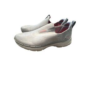 Skechers Womans Size 8.5 GOwalk 6 Hyper Pillar Slip-Ons Gray/Pink